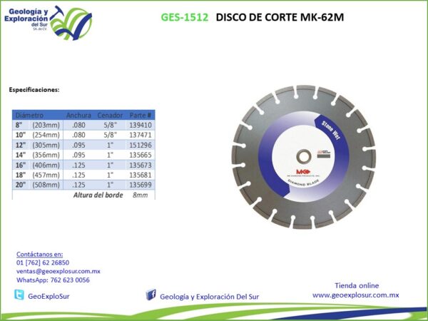 DISCO DE CORTE MK-62M - Image 2