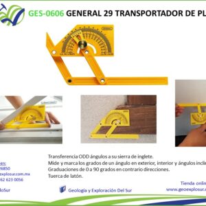GENERAL 29 TRANSPORTADOR Y BUSCADOR DE ÁNGULO