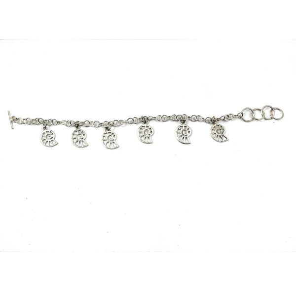 PULSERA AMONITAS CALADAS COLGANTES