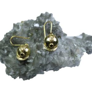 ARETE ARILLO CASCO #2 DE PLATA Y BAÑO ORO